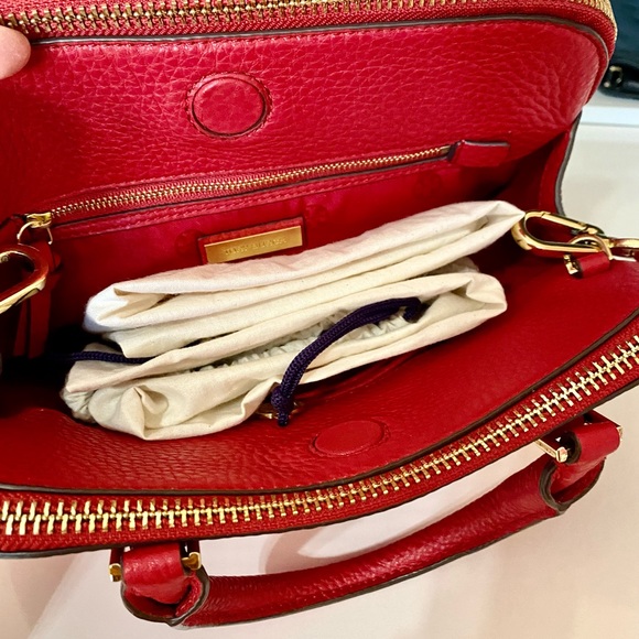 Tory Burch satchel bag/shoulder bag/crossbody bag/red/leather - Picture 4 of 15